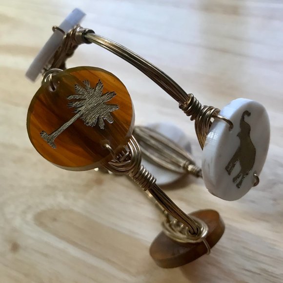 Bourbon & Bowties / Moon And Lola Tortoise Palm & Elephant Bangle Bracelets 🌴🐘 - Picture 3 of 9